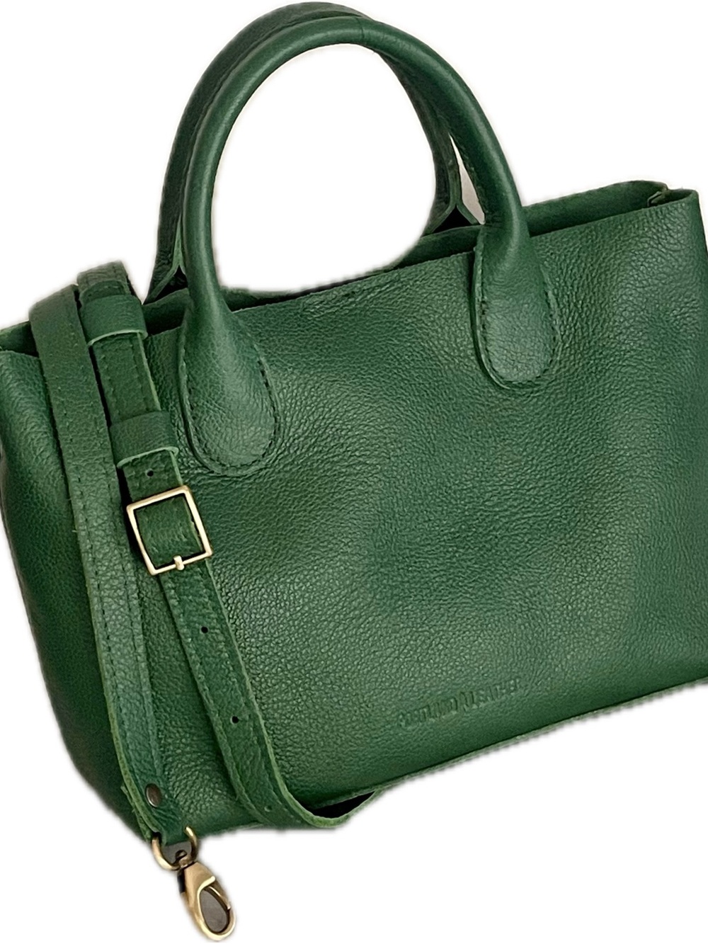 Portland Leather Full Grain Pebble Leather Snap-Top Crossbody/Tote